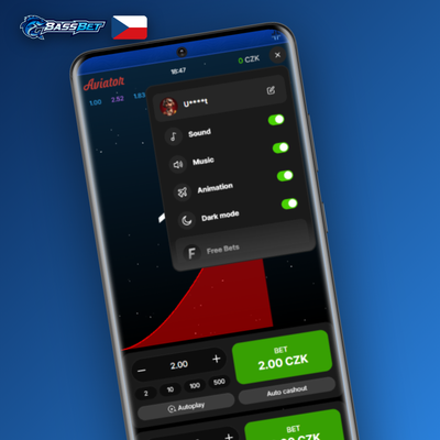 Funkce dual bet v Aviator na Bassbet Casino – dva sázkové panely v jednom kole